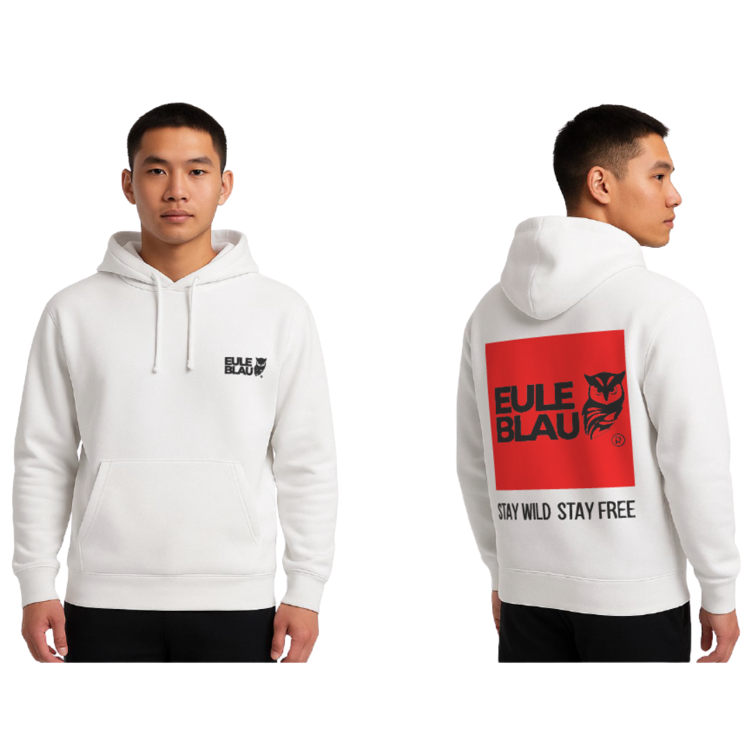 Poleron Hooded Unisex stay wild stay free white