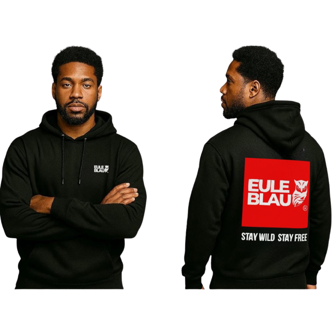 Poleron hooded Unisex Stay wild stay free black