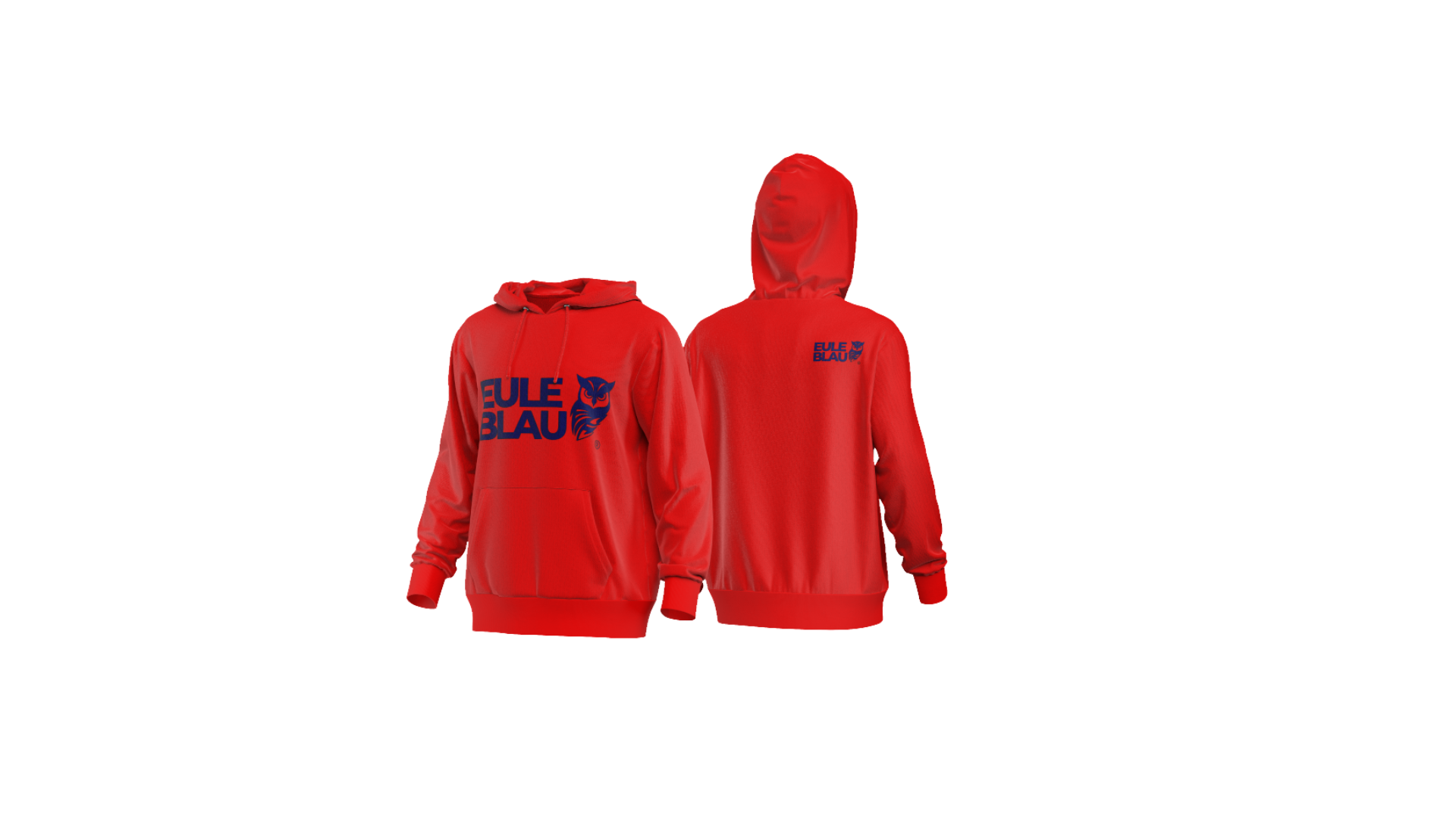 Polerón hooded Unisex wildcore red/blue