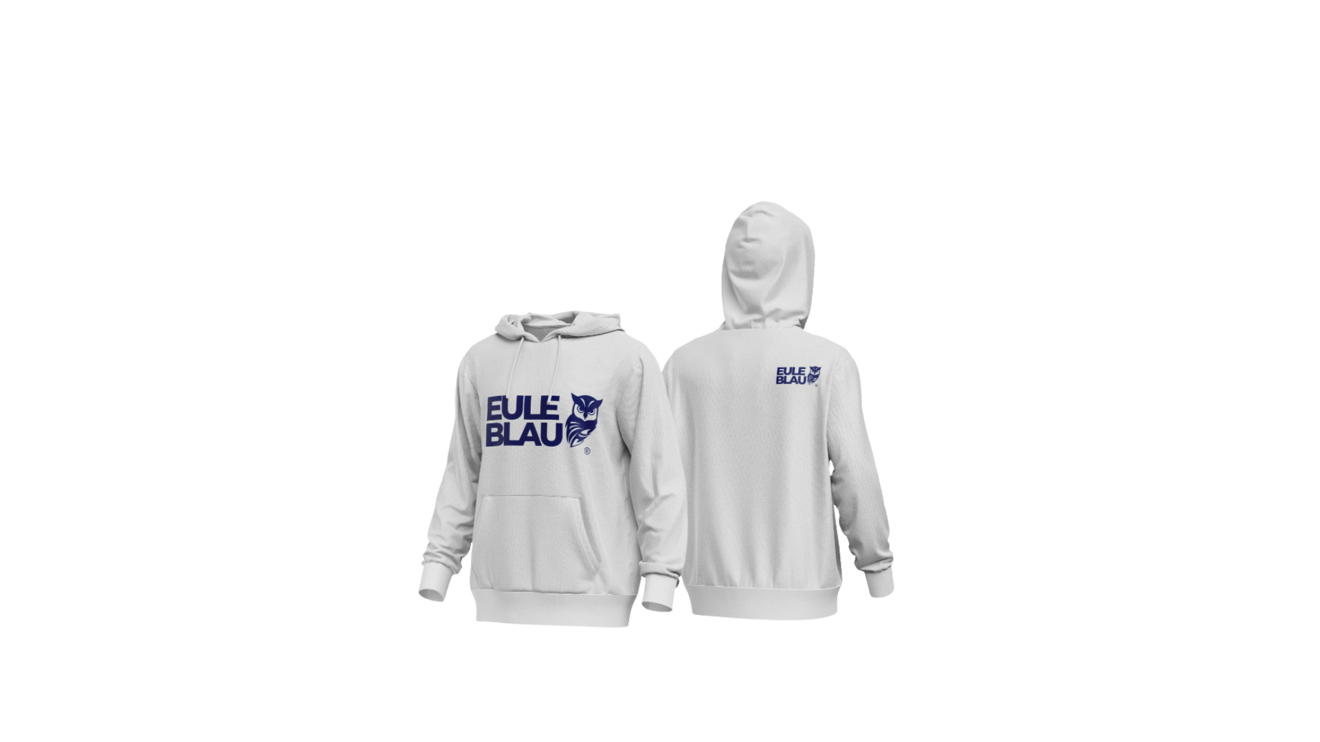 Polerón hooded Unisex wildcore white/blue