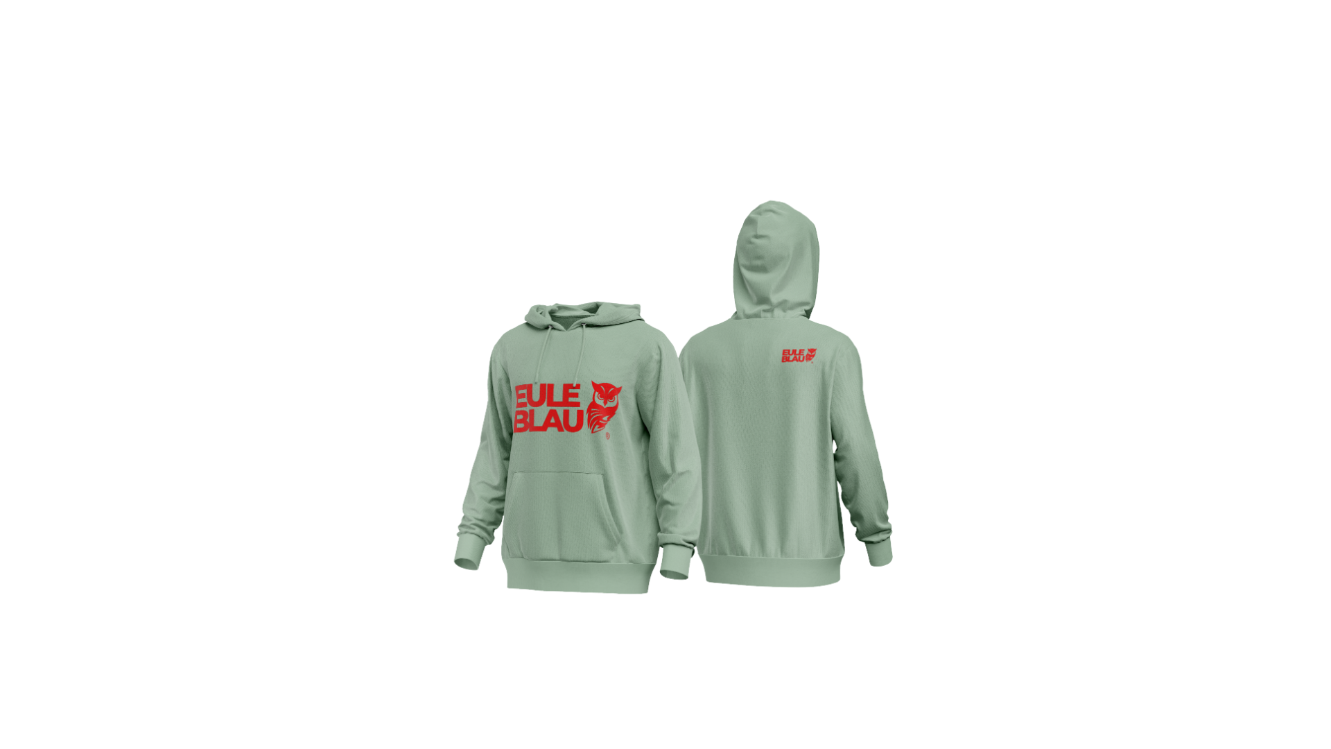 Polerón hooded Unisex wildcore Sage/red