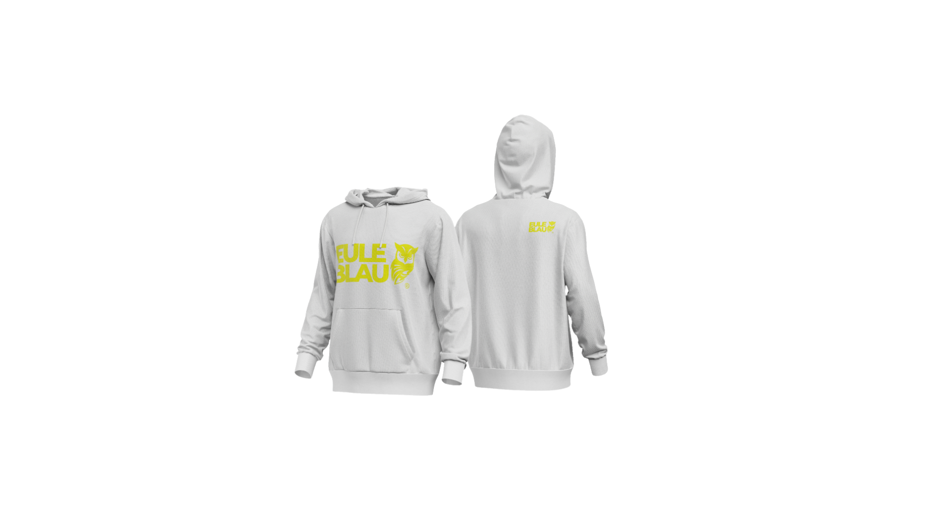 Polerón hooded Unisex wildcore White/yellow
