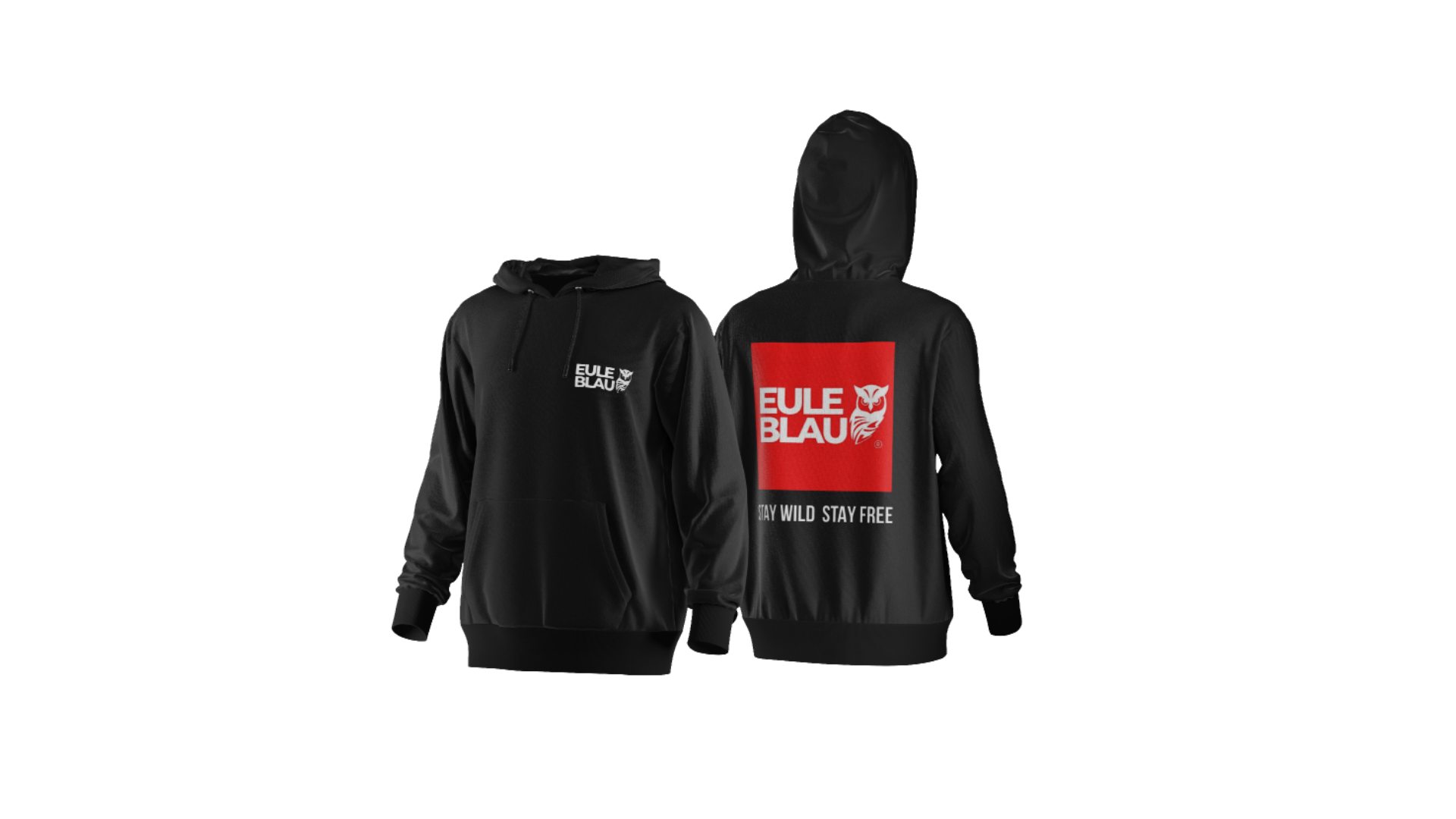 Poleron hooded Unisex Stay wild stay free black