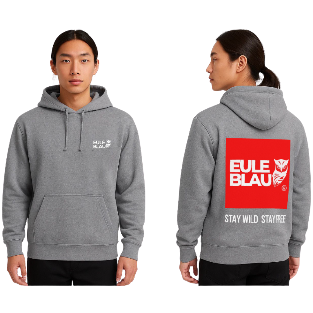 Polerón Hooded Unisex stay wild stay free Grey