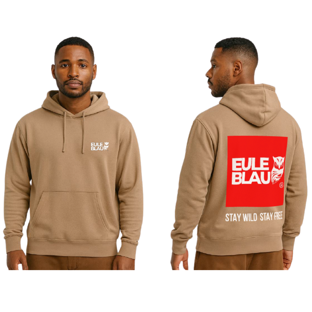 Polerón Hooded Unisex stay wild stay free moca