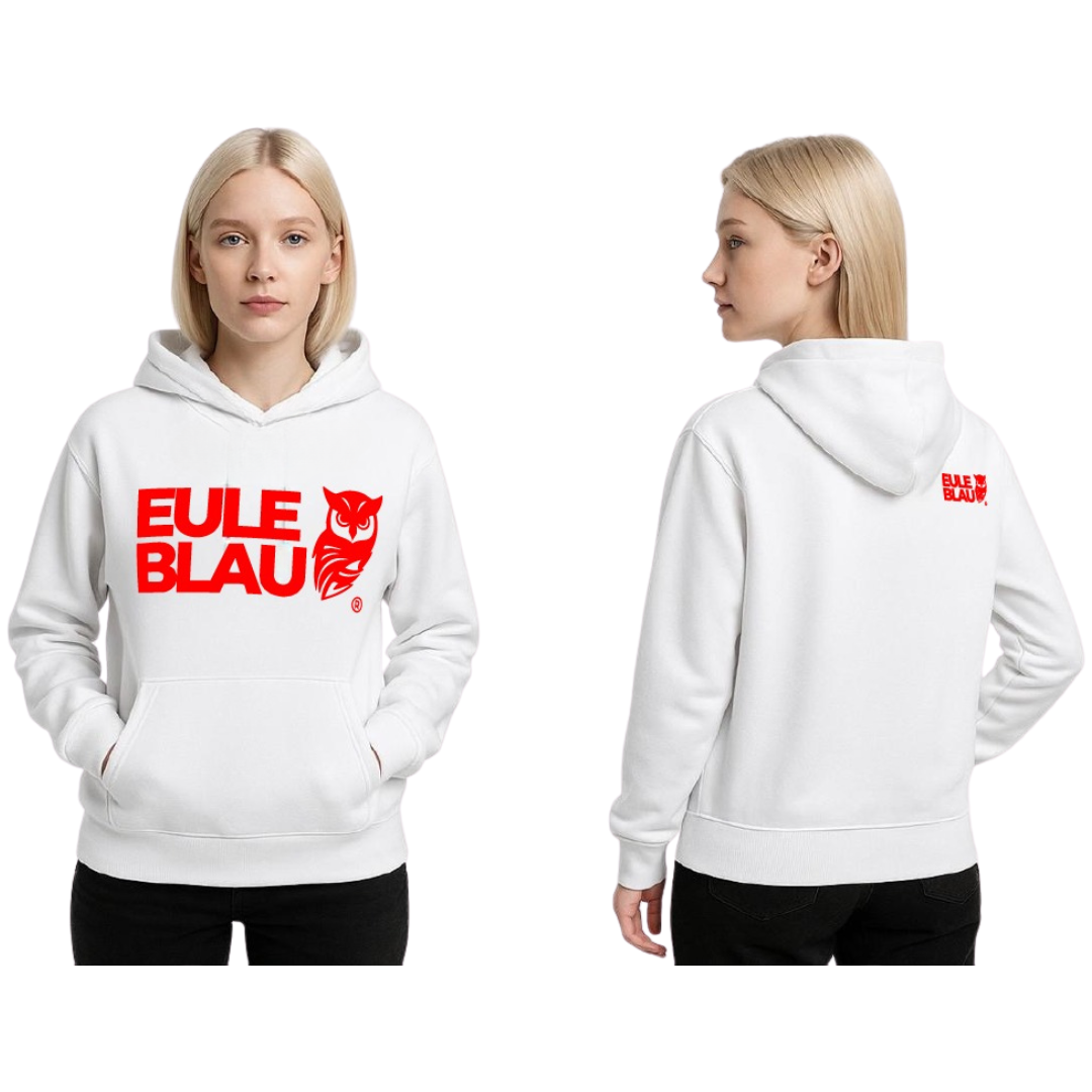 Polerón hooded Unisex wildcore White/red
