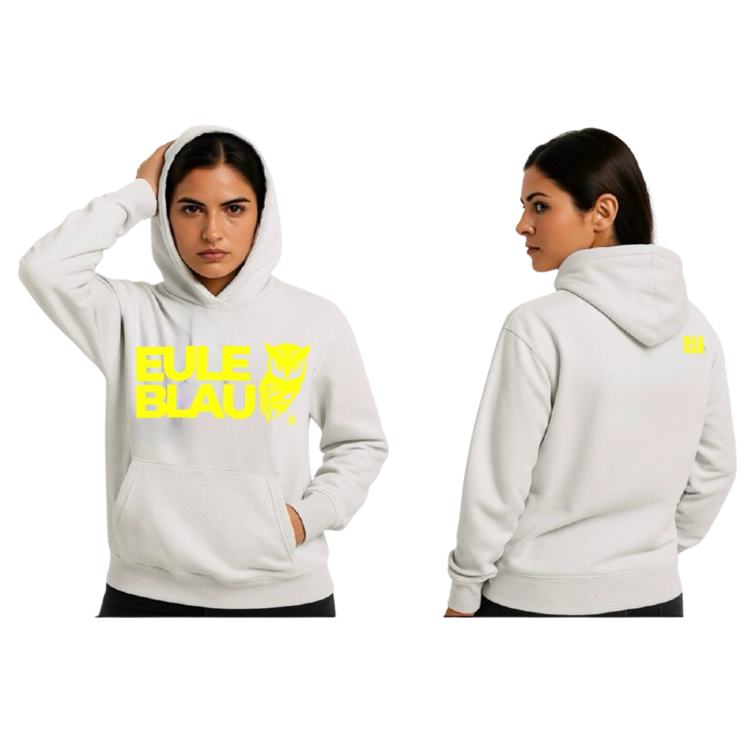 Polerón hooded Unisex wildcore White/yellow