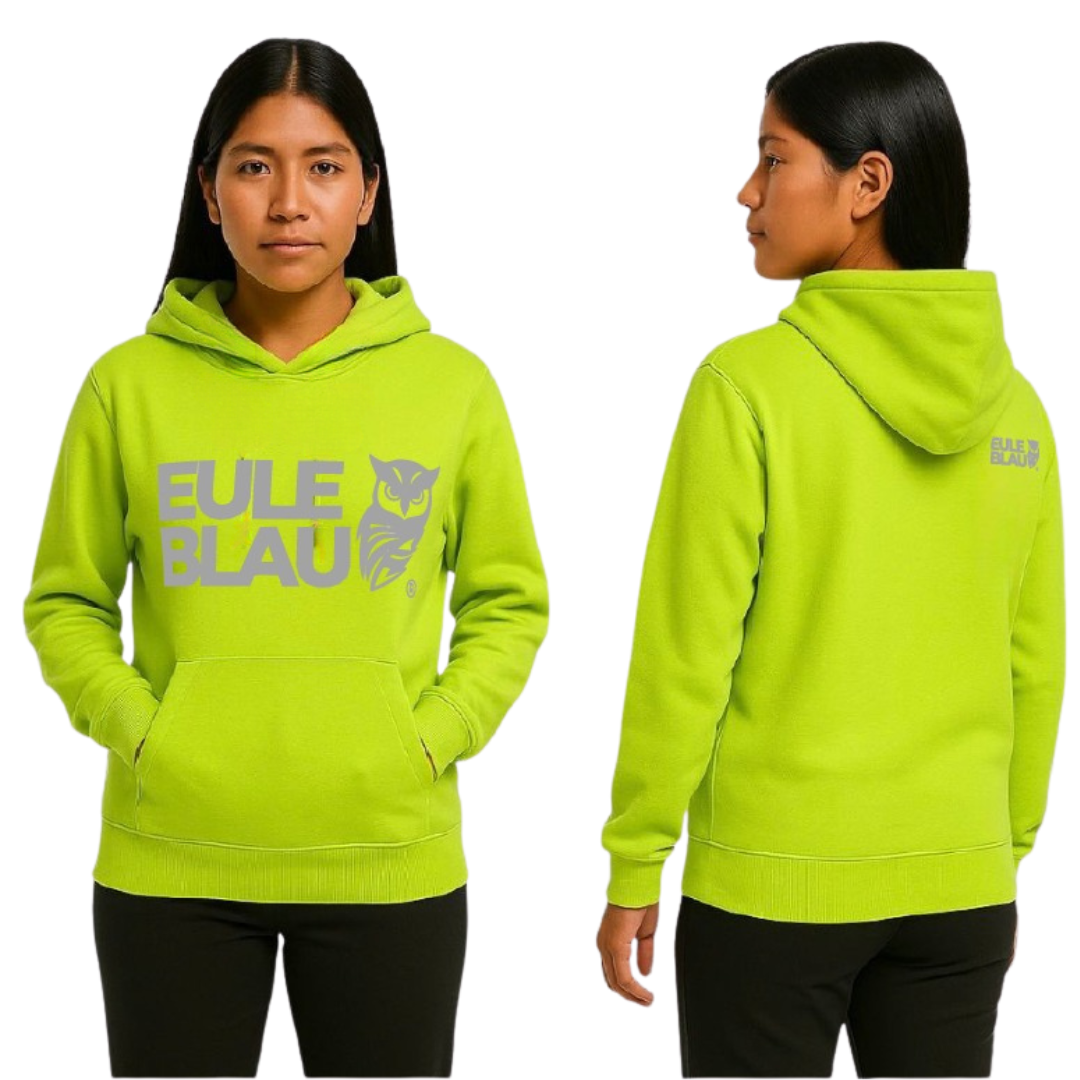 Polerón hooded Unisex wildcore Lime/grey