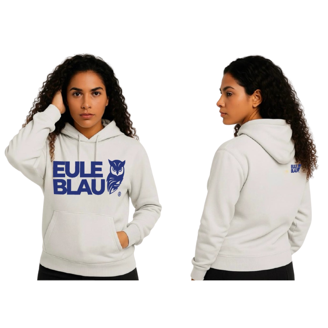 Polerón hooded Unisex wildcore white/blue