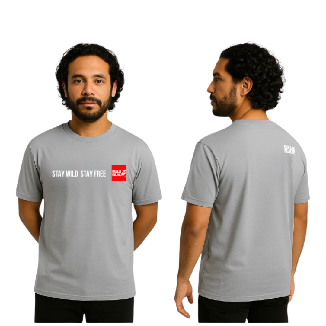 Polera Unisex Stay Wild Stay Free Grey