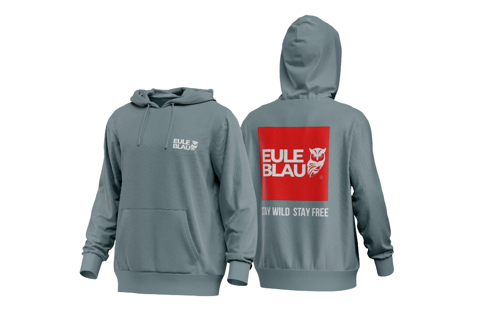 Polerón Hooded Unisex stay wild stay free blue fog