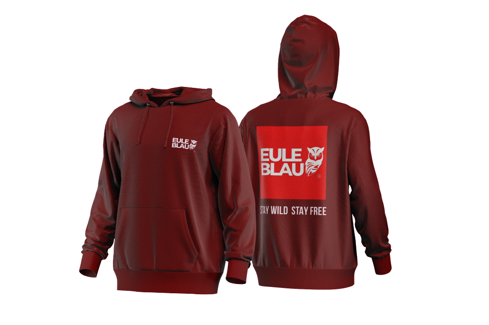 Polerón Hooded Unisex stay wild stay free burgundy