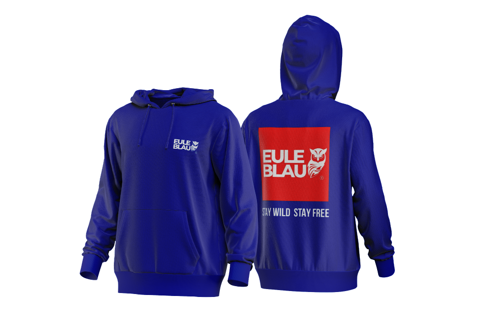 Polerón Hooded Unisex stay wild stay free Royal blue