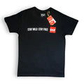 Polera Hypoallergenic unisex Stay wild Stay free BLACK