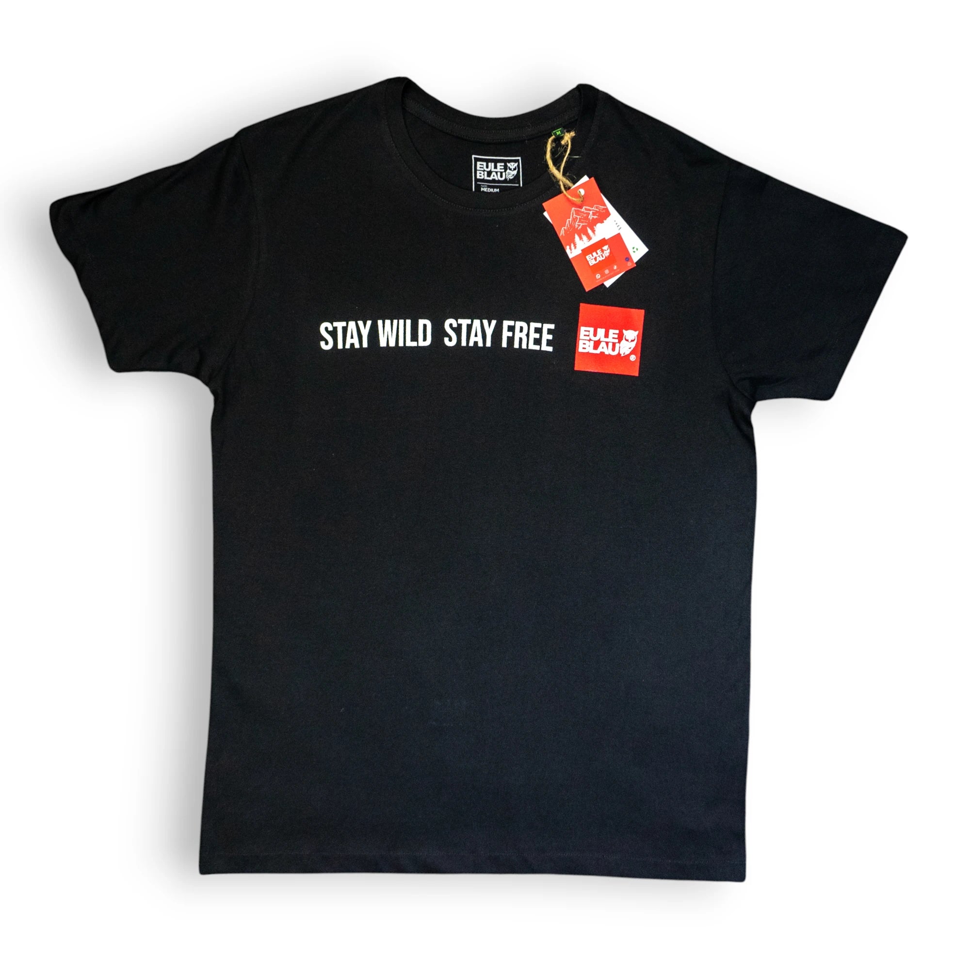 Polera Unisex Stay wild Stay free BLACK