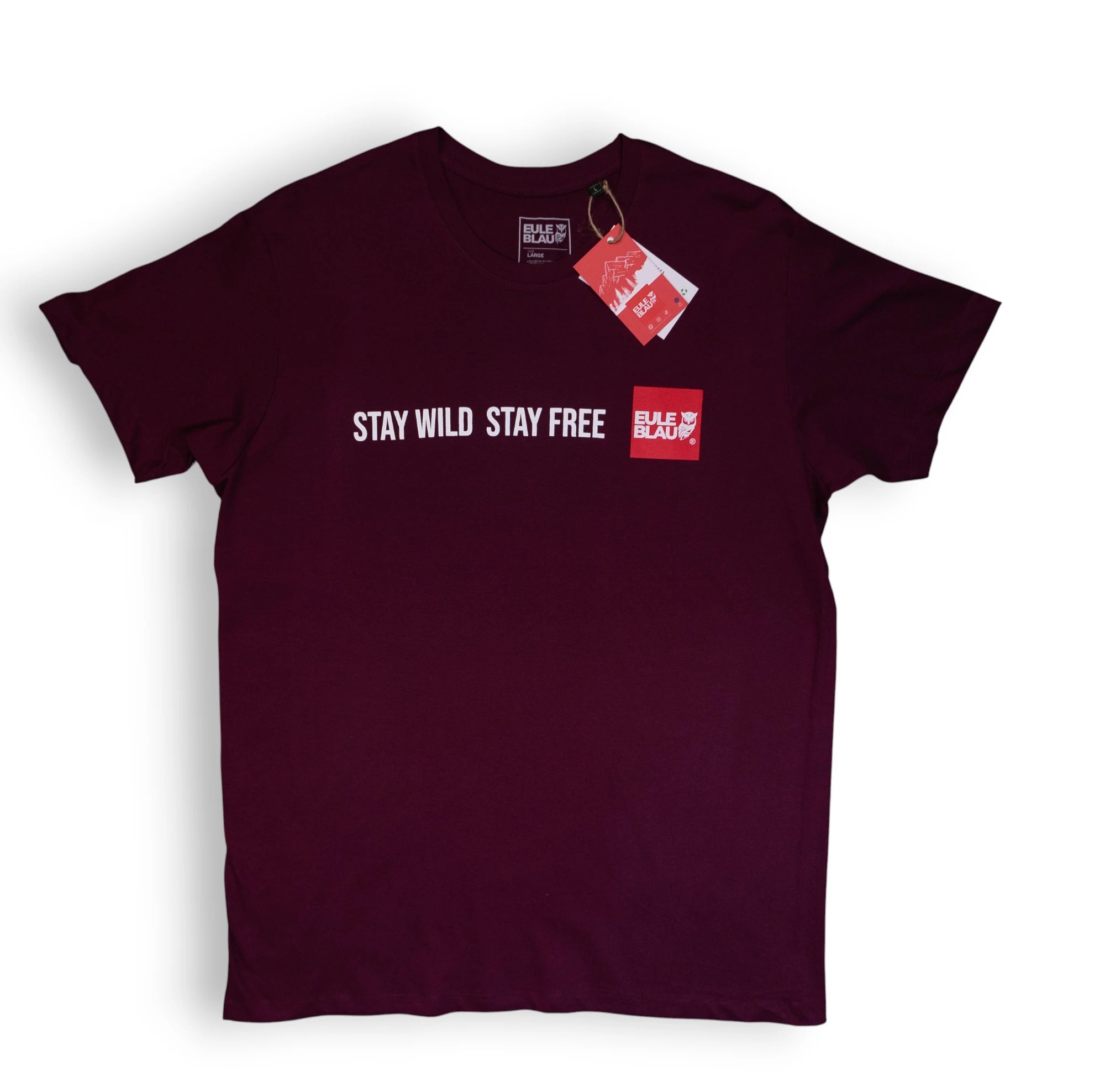 Polera Unisex Stay wild Stay free Burgundy