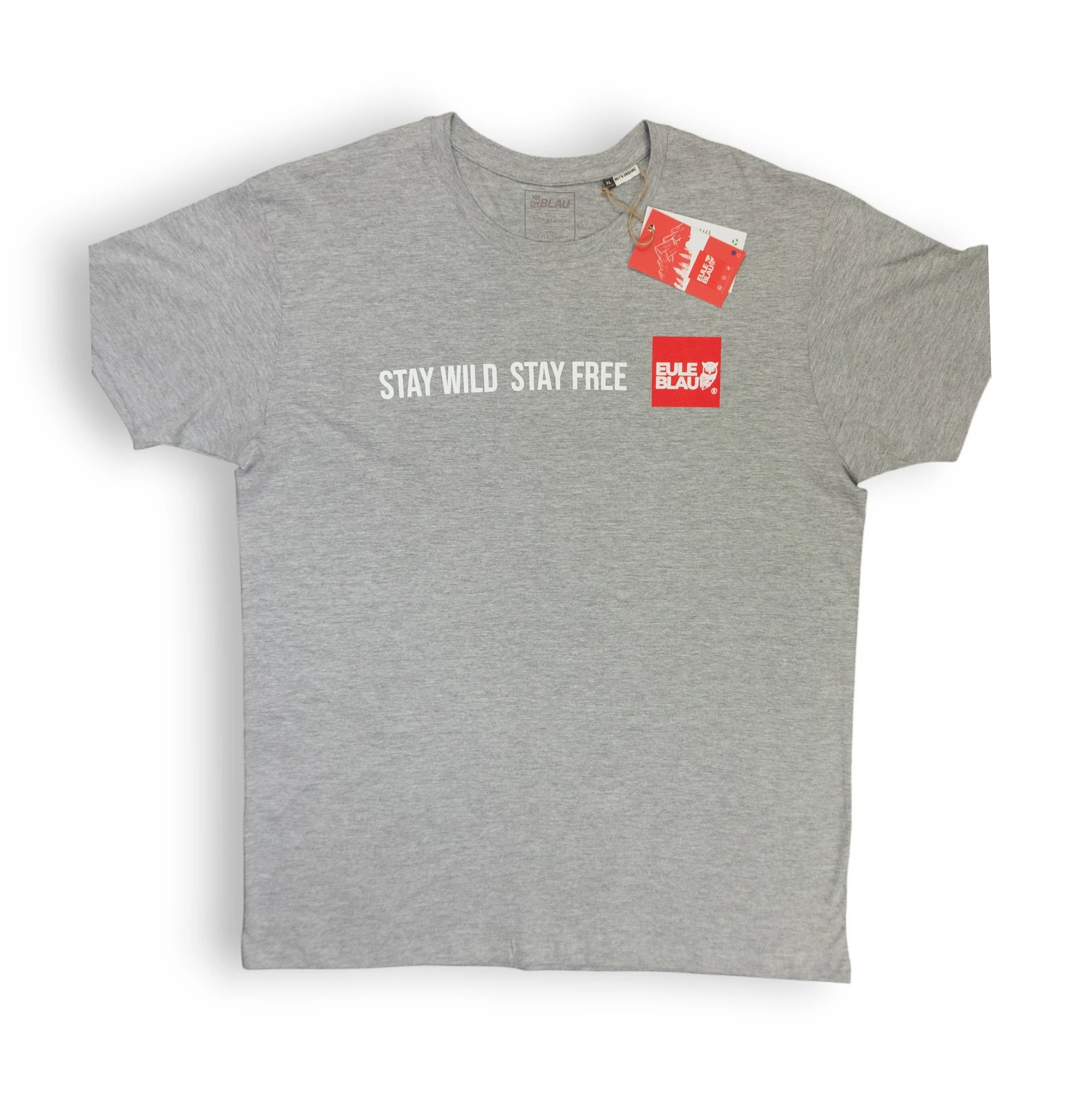 Polera Unisex Stay Wild Stay Free Grey