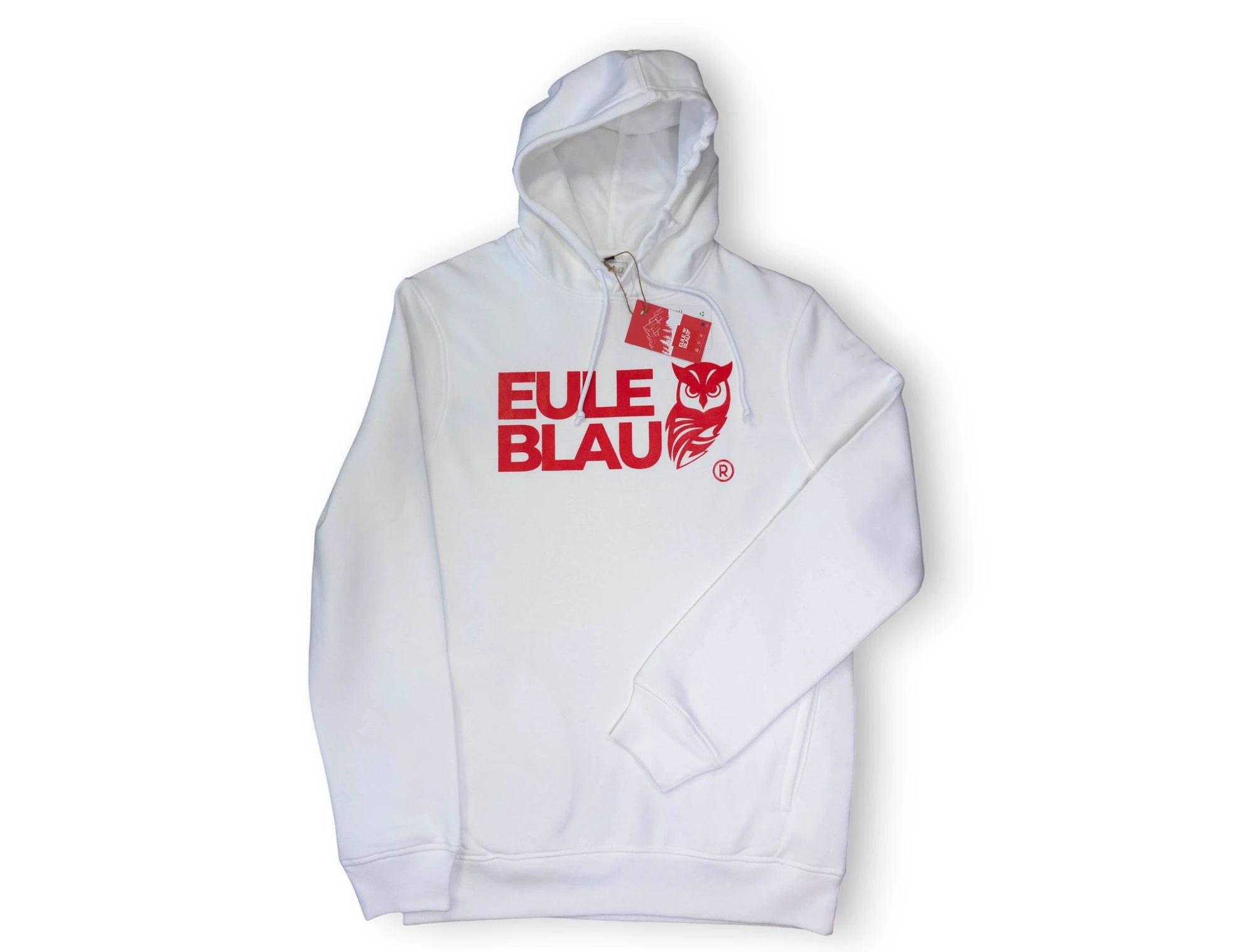 Polerón hooded Organic wildcore White/red