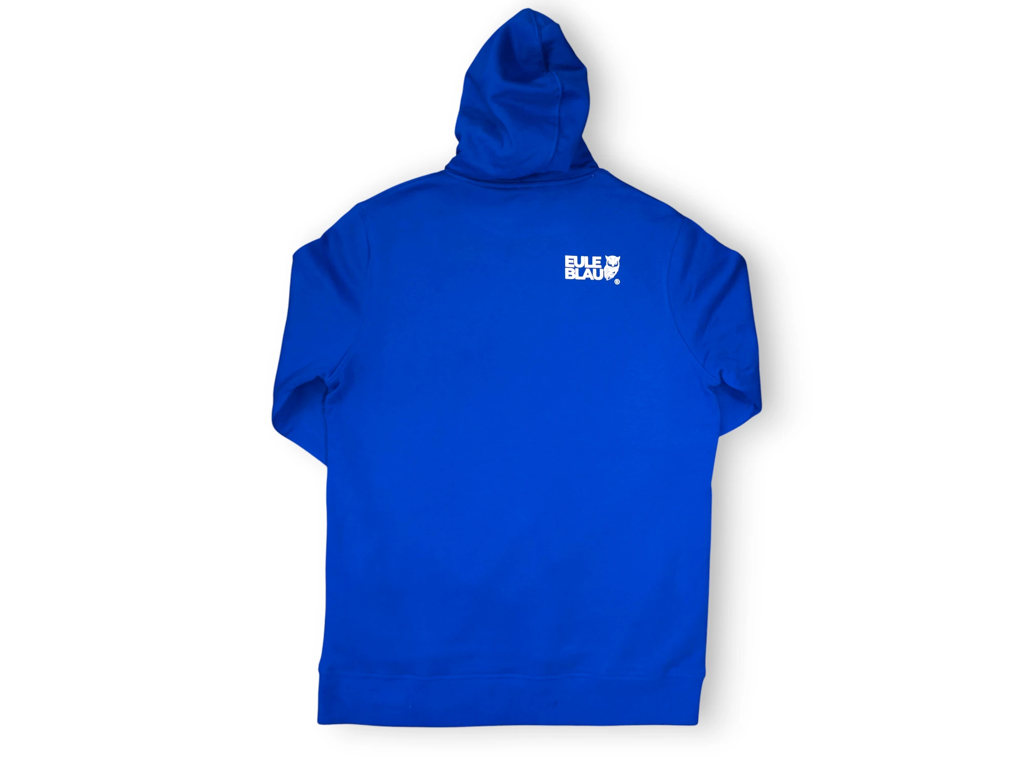 Polerón hooded Organic wildcore azul/blanco