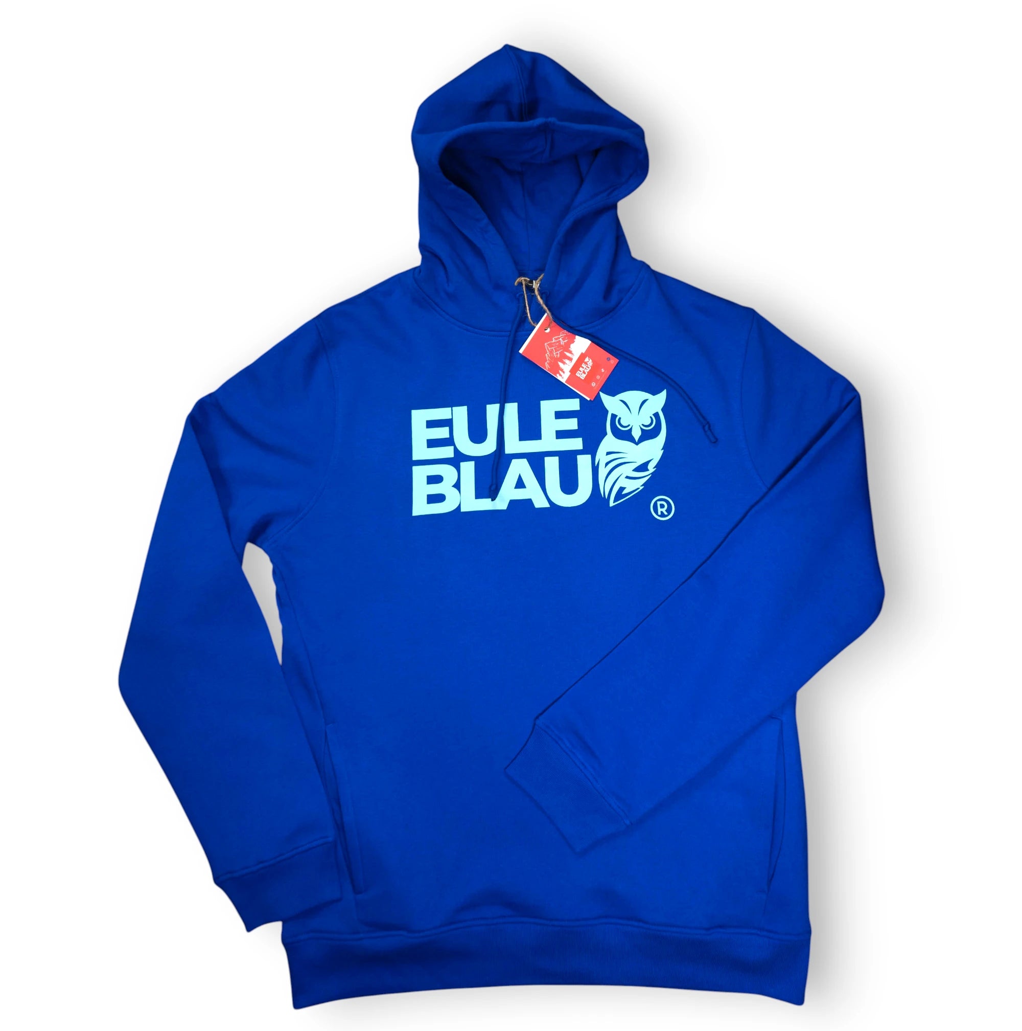 Polerón hooded Organic wildcore azul/celeste