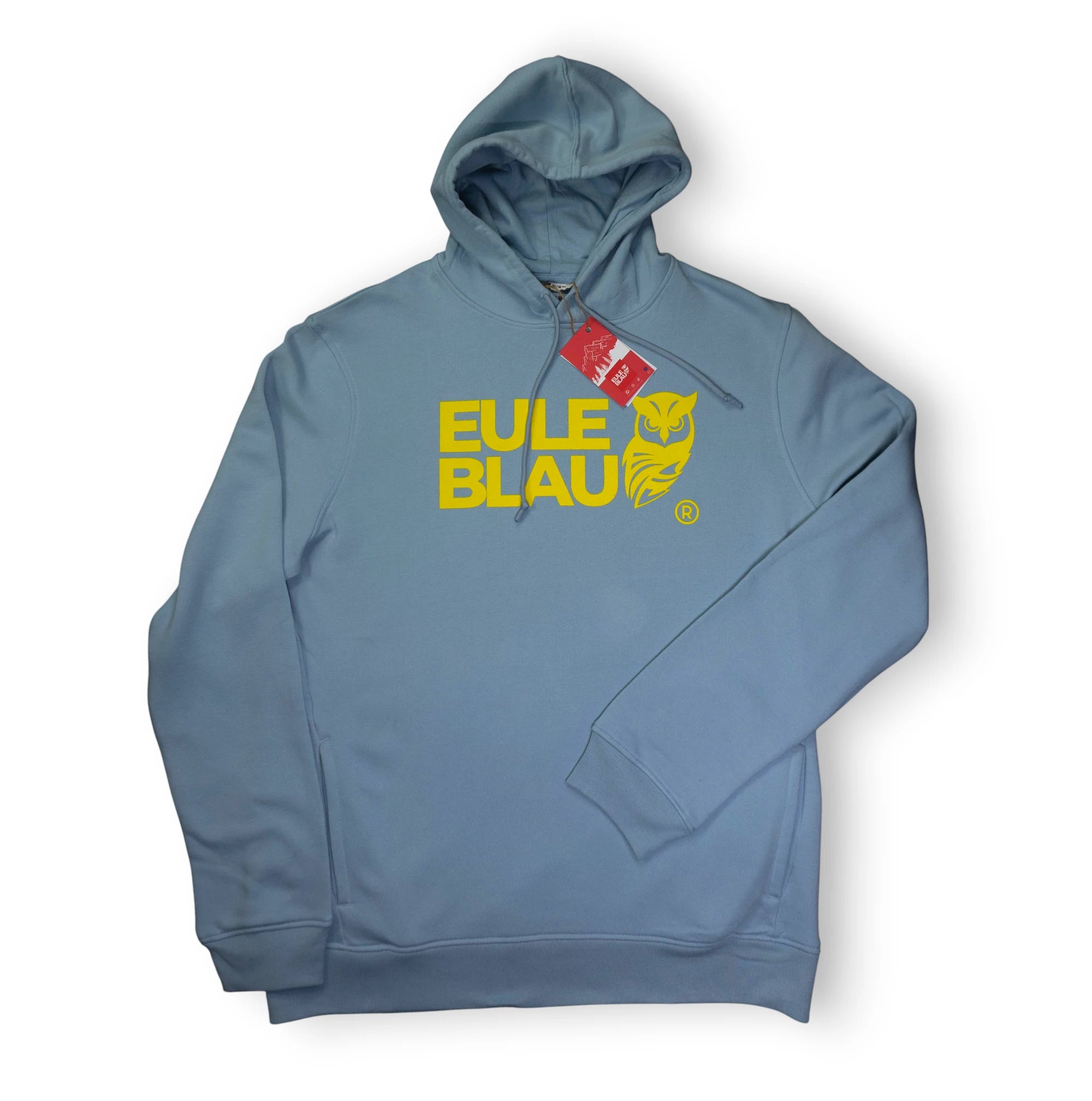 Polerón hooded Organic wildcore Blue fog/amarillo