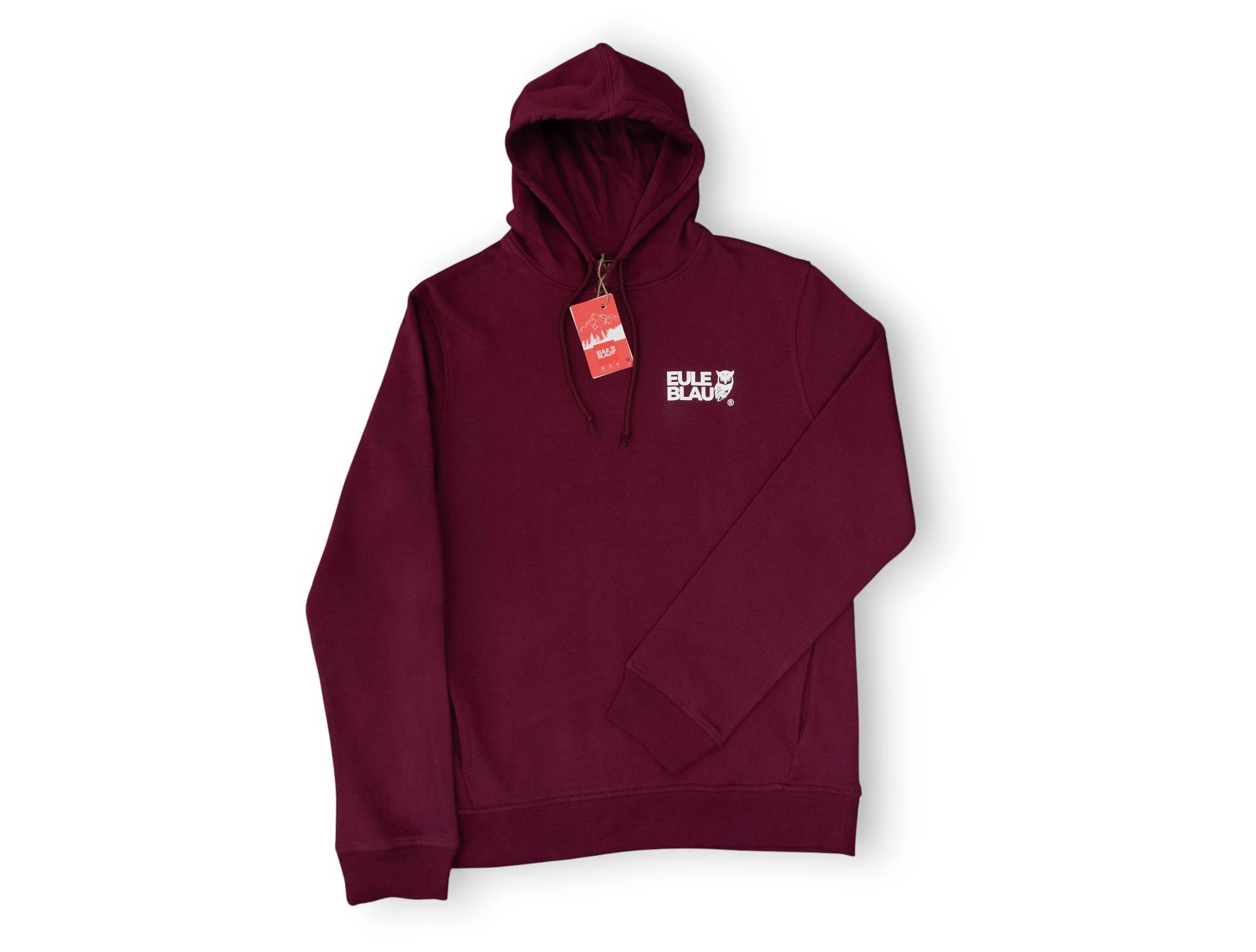 Polerón Hooded Organic stay wild stay free burgundy