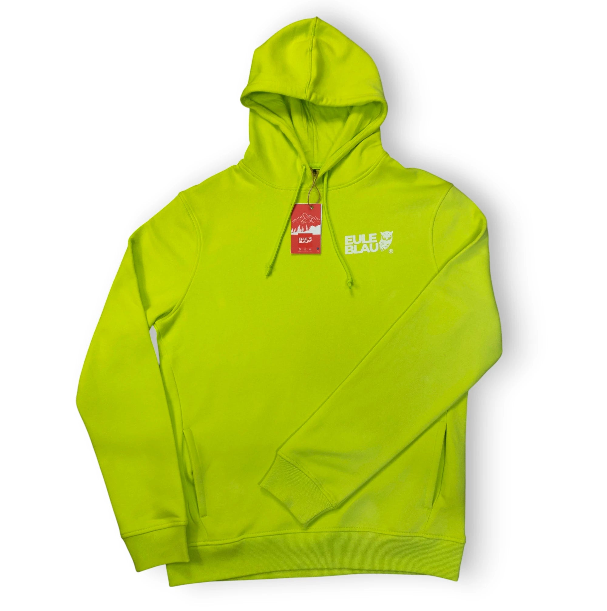 Polerón hooded Organic stay wild stay free Lime