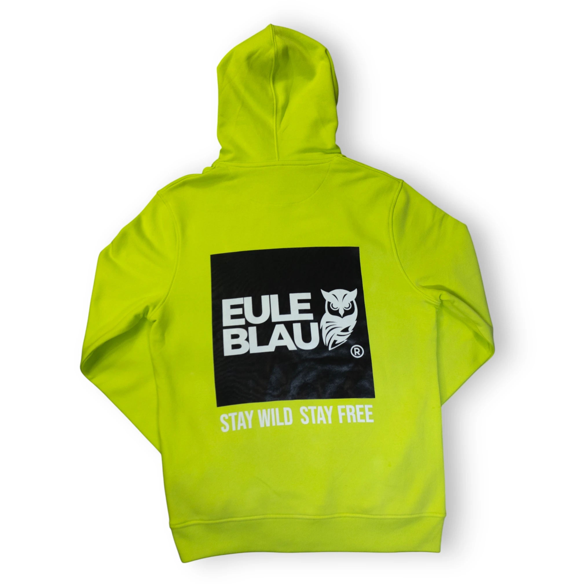 Polerón Hooded Unisex stay wild stay free Lime/black