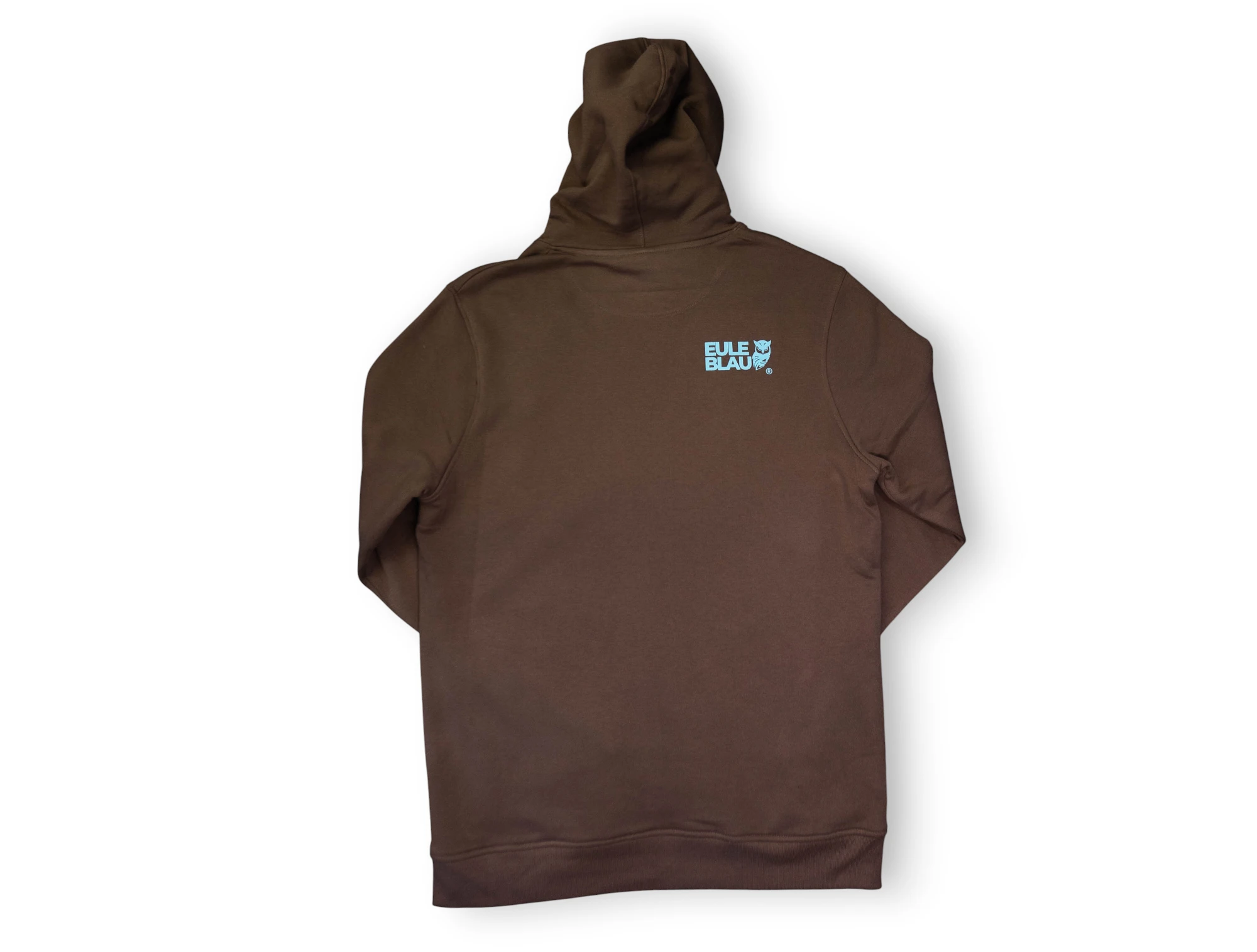 Polerón hooded Organic wildcore moca/celeste