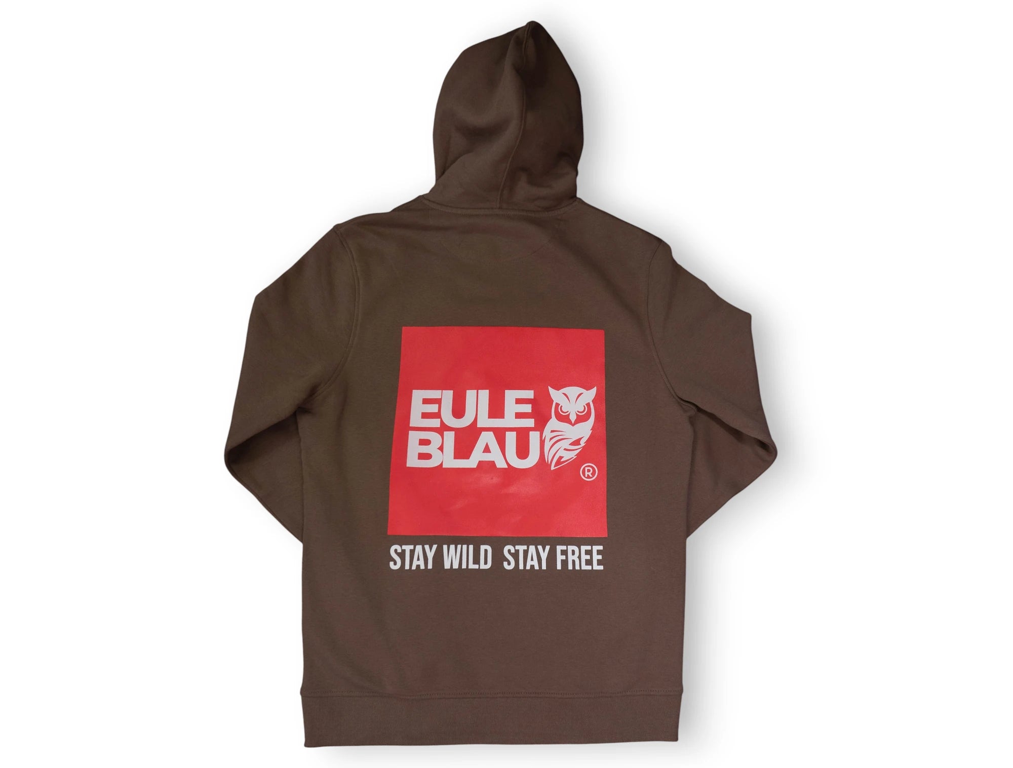 Polerón Hooded Organic stay wild stay free moca