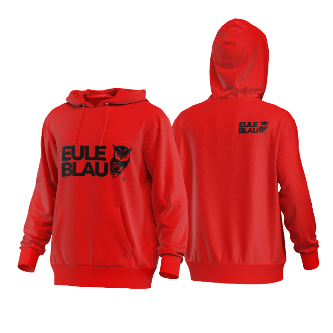 Polerón hooded Organic wildcore rojo/negro