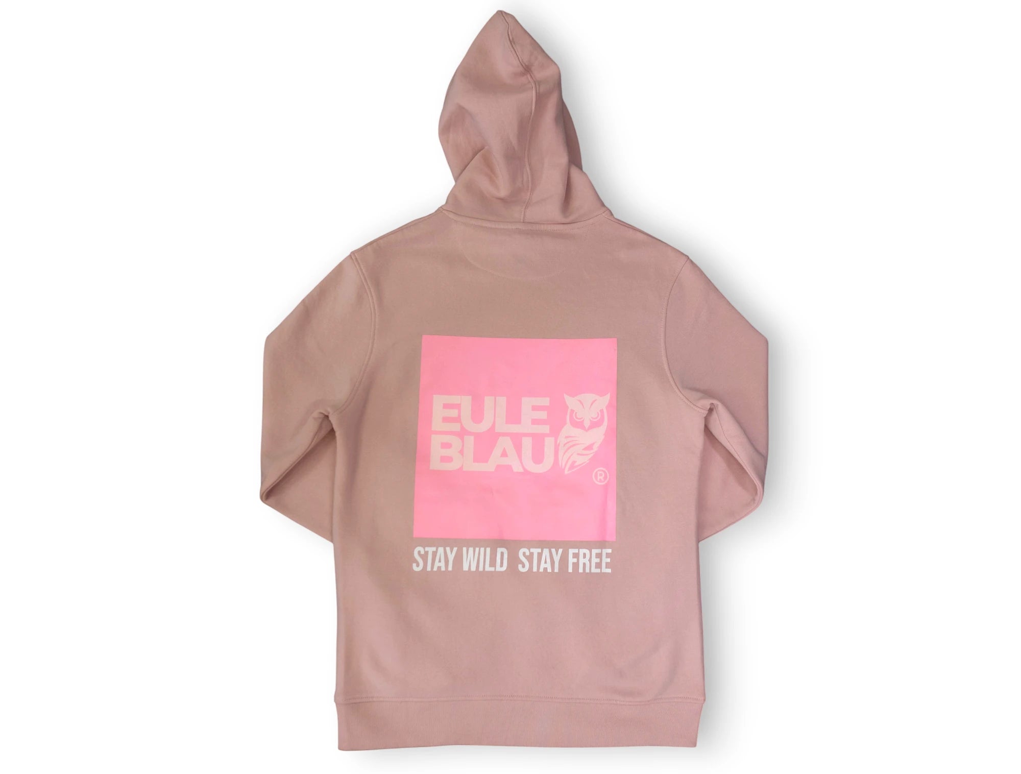 Poleron Hooded Organic stay wild stay free soft rose