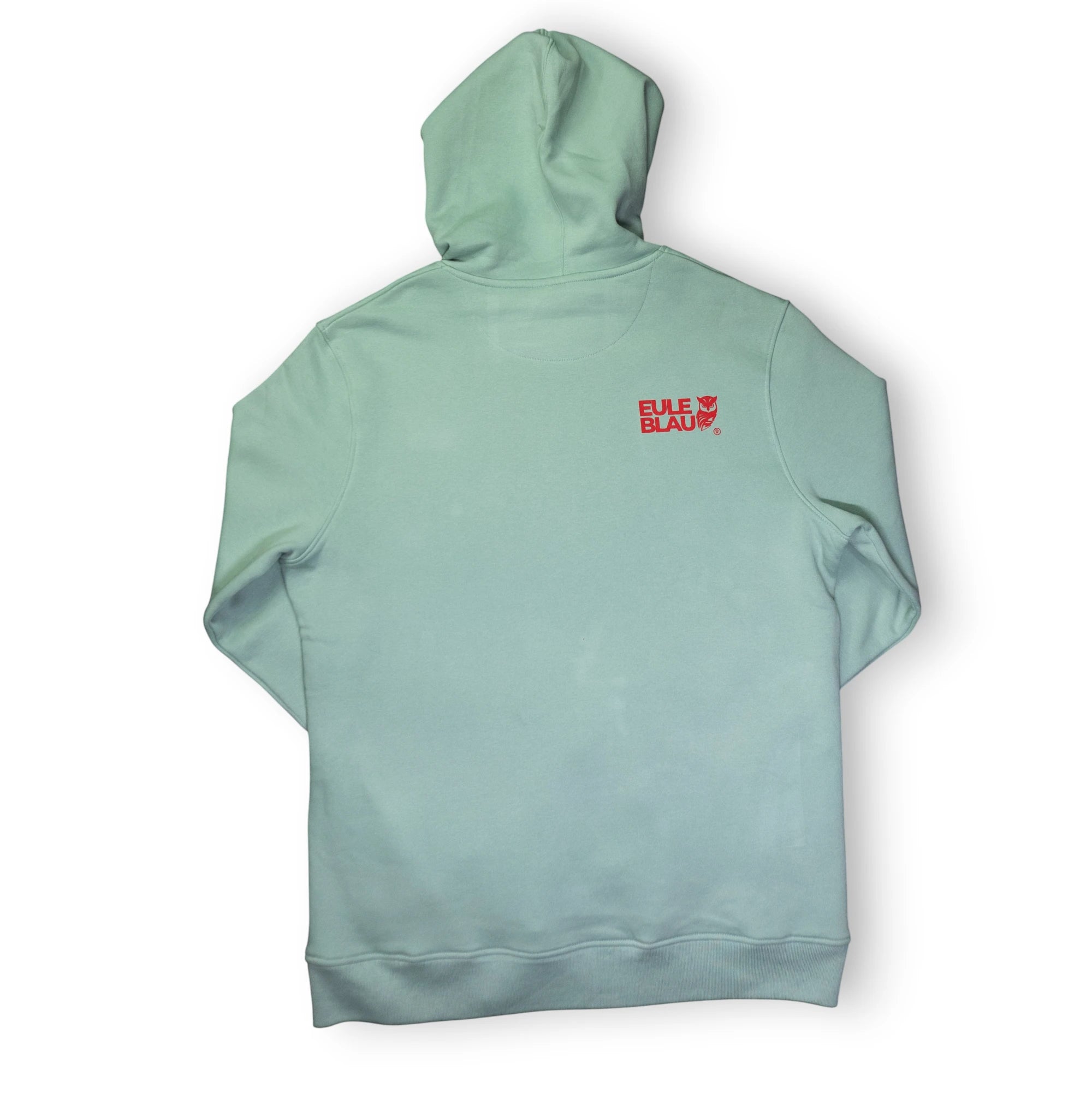 Polerón hooded Organic wildcore Sage/red