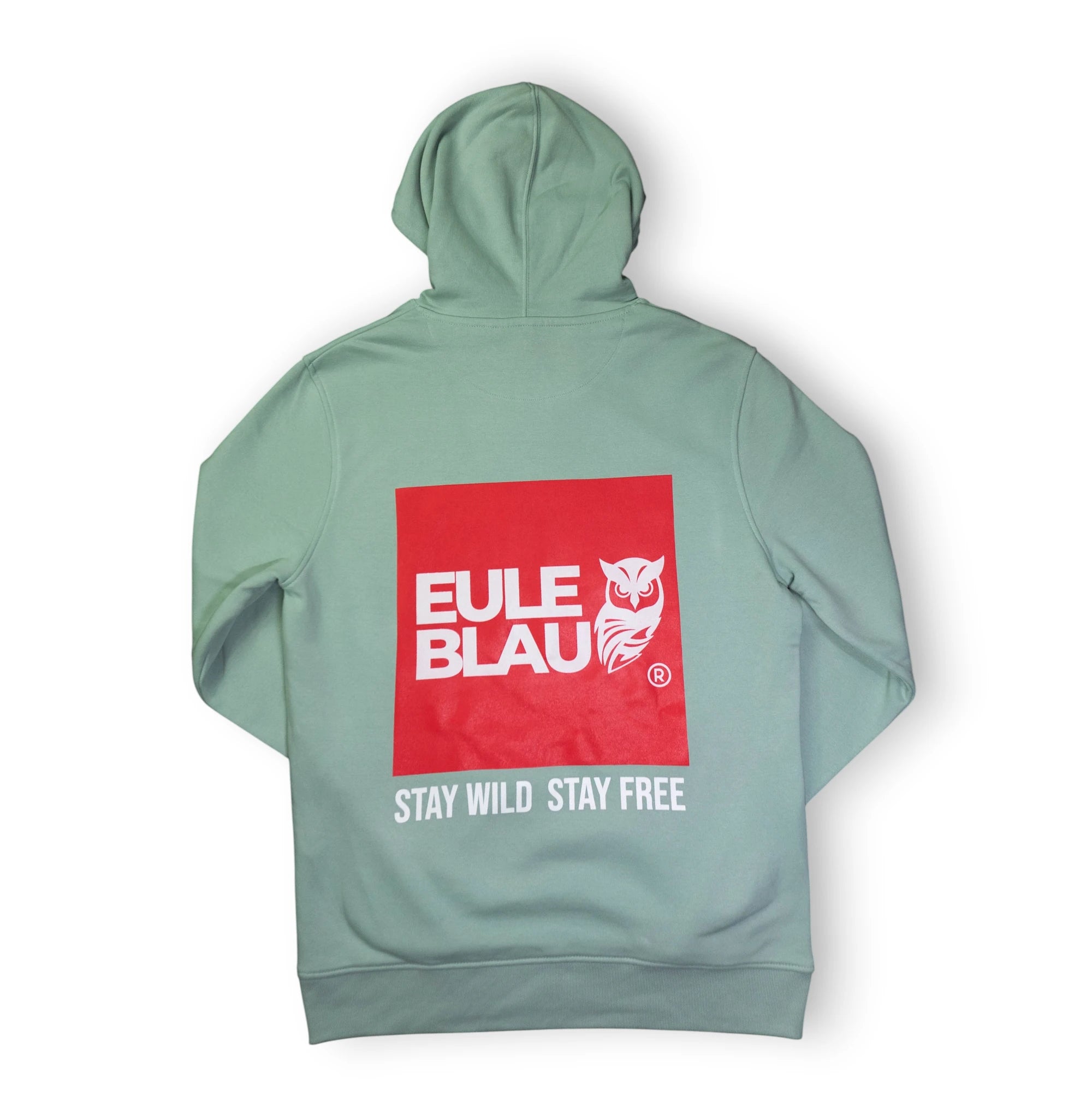 Poleron hooded Organic stay wild stay free Sage