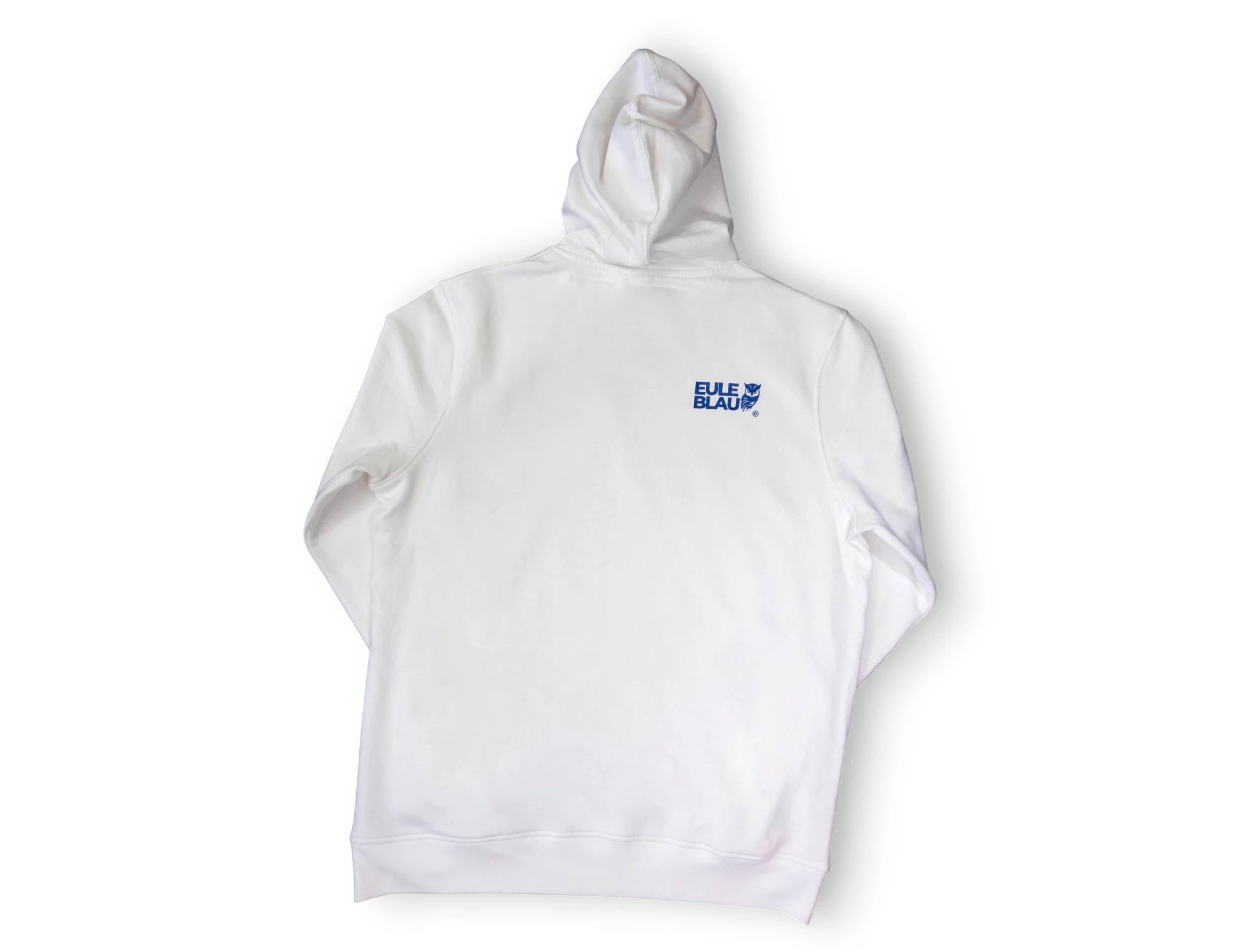 Polerón hooded Organic wildcore white/blue