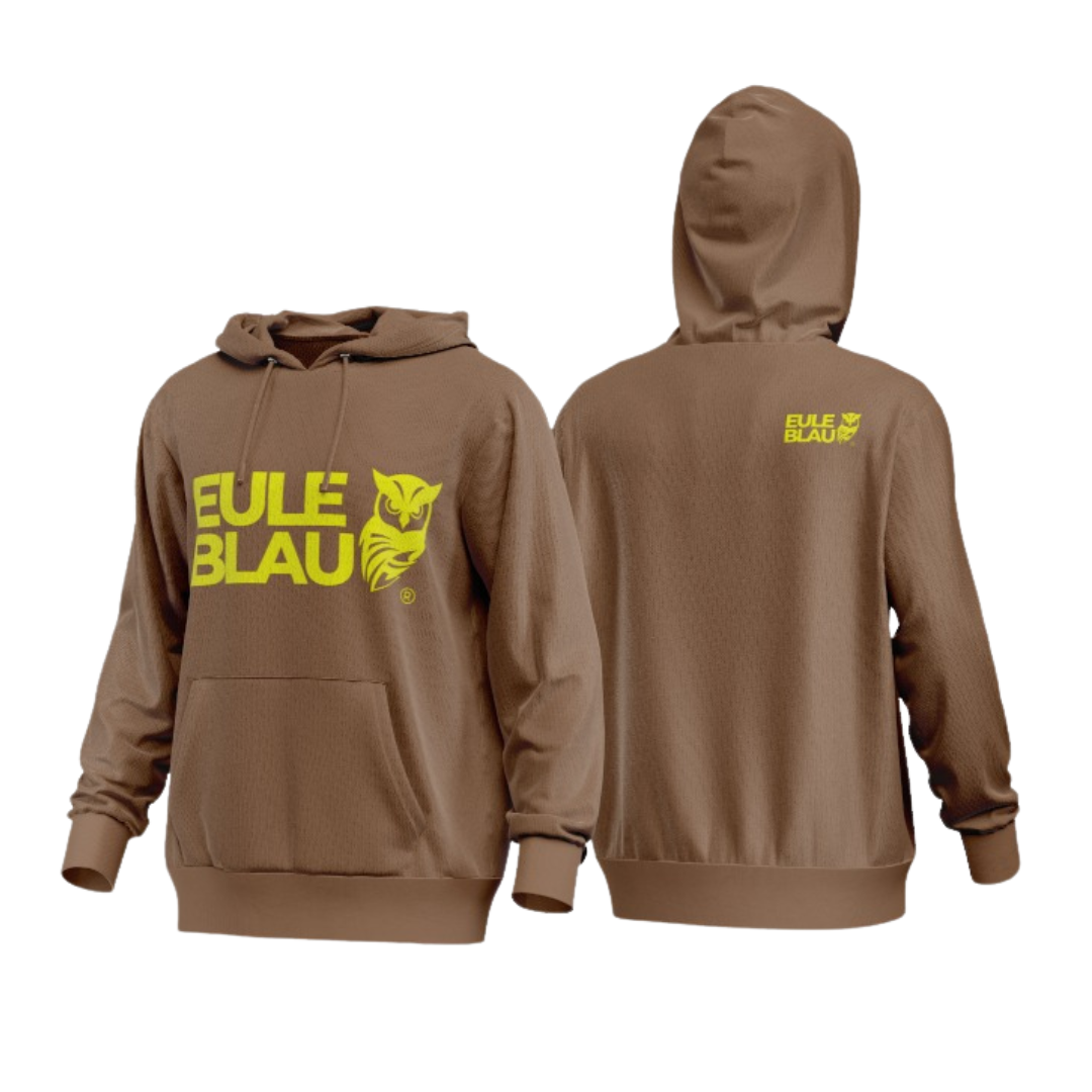 Polerón hooded Organic wildcore  Moca /amarillo