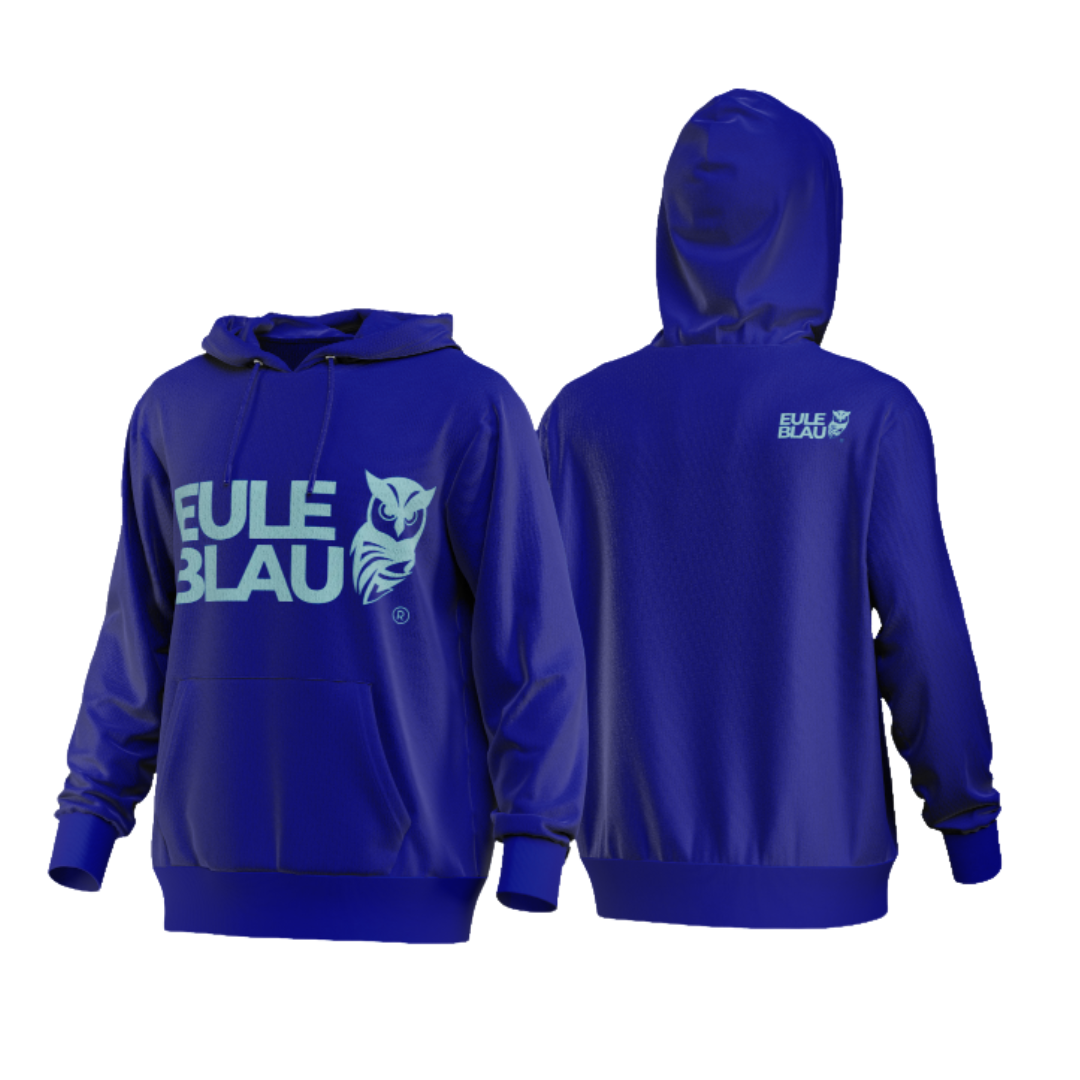 Polerón hooded Organic wildcore azul/celeste