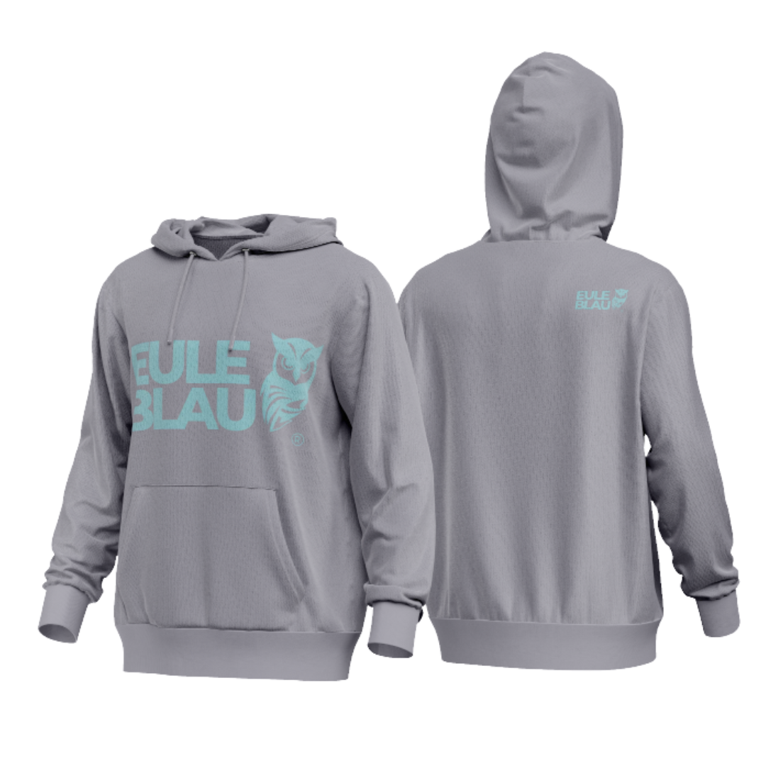 Polerón hooded Organic wildcore Gris/celeste