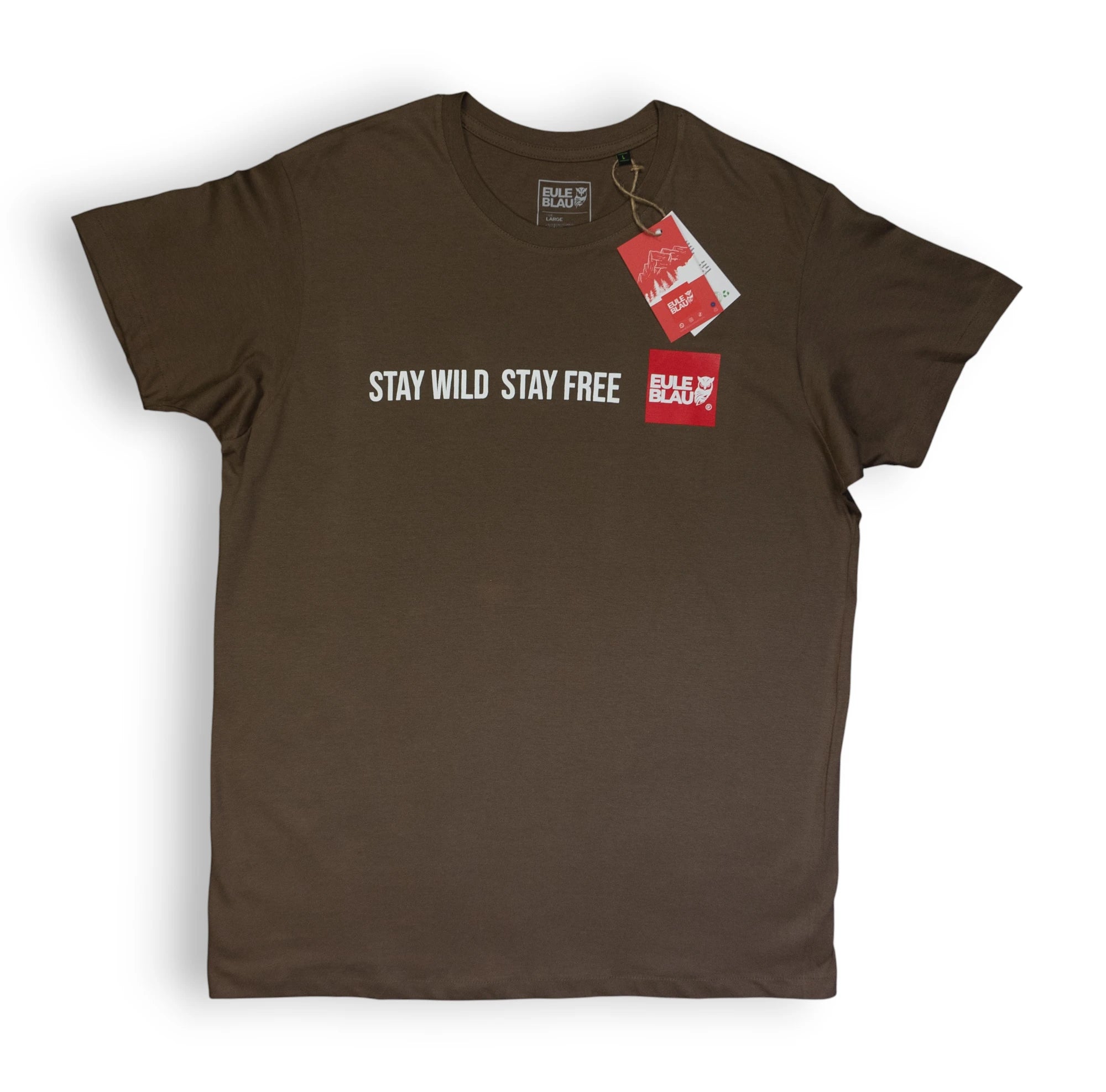 polera unisex stay wild stay free moca