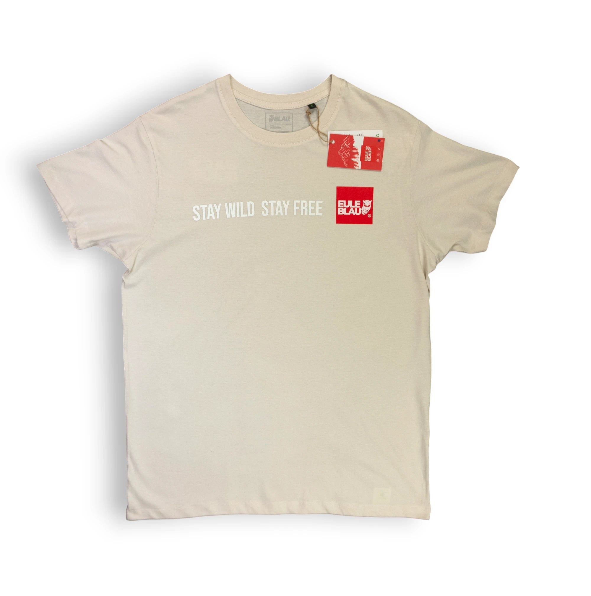 Polera Unisex Stay wild Stay free Off white