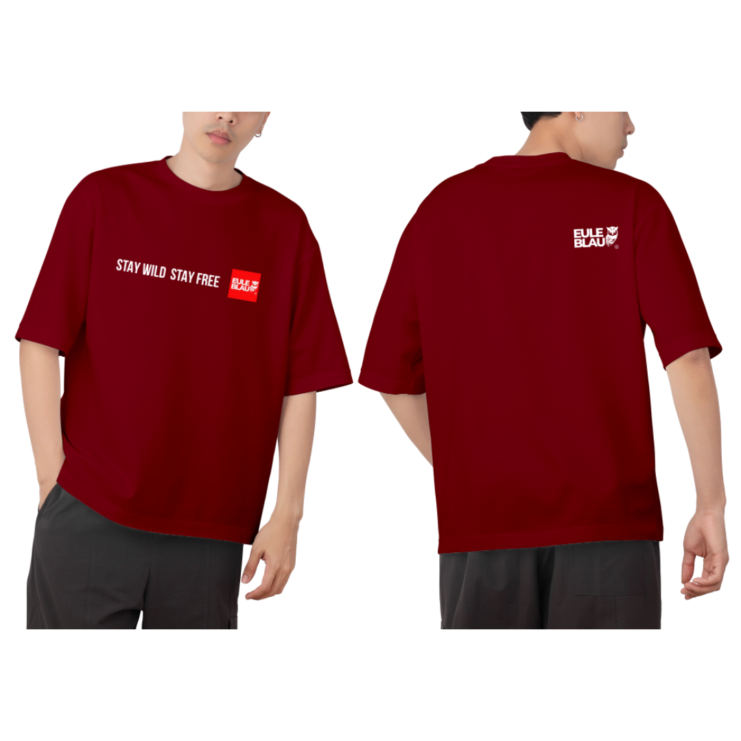 Polera Unisex Stay wild Stay free Burgundy