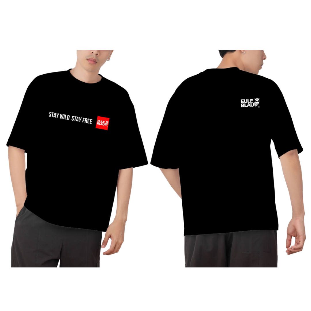 Polera Unisex Stay wild Stay free BLACK