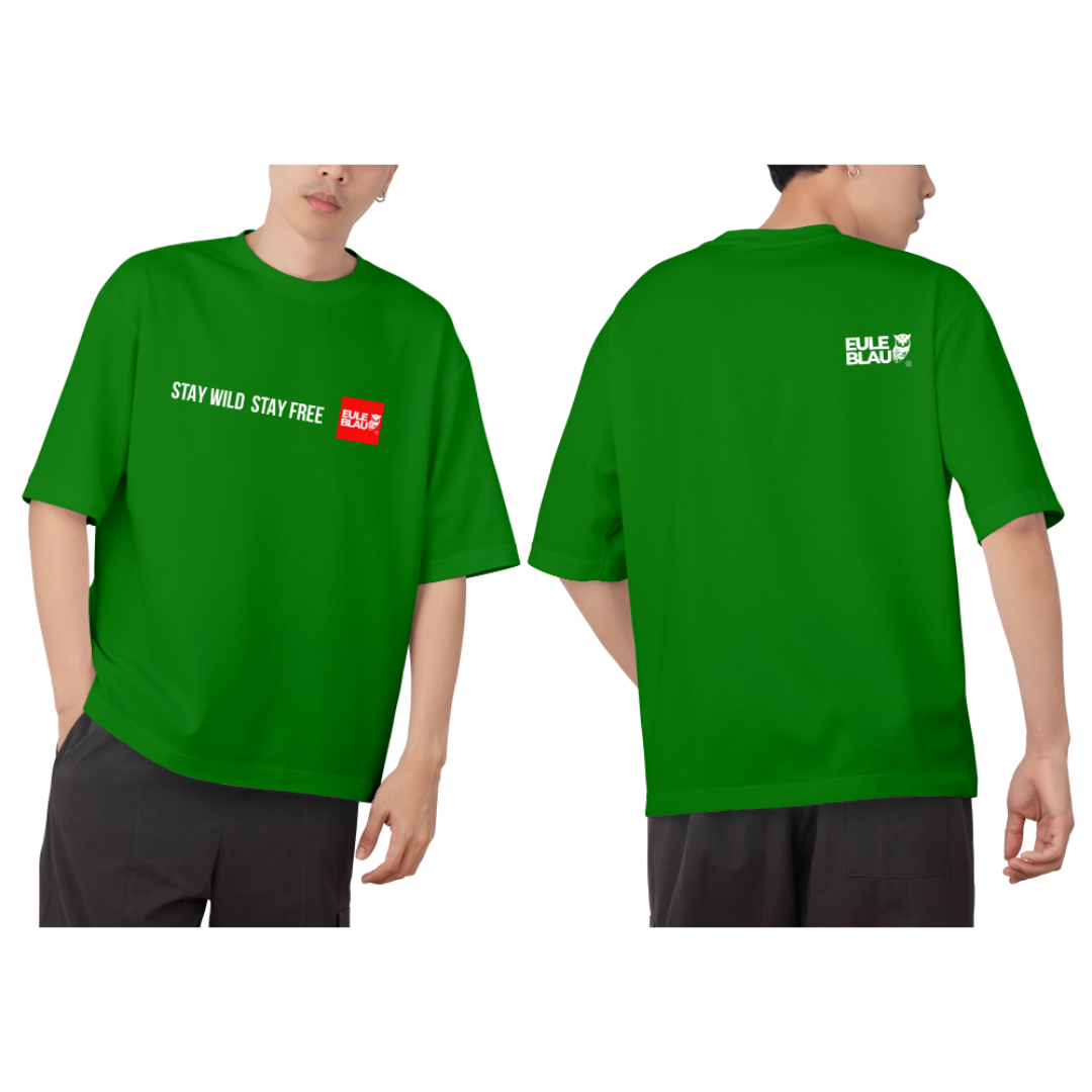 Polera unisex stay wild stay free forest green