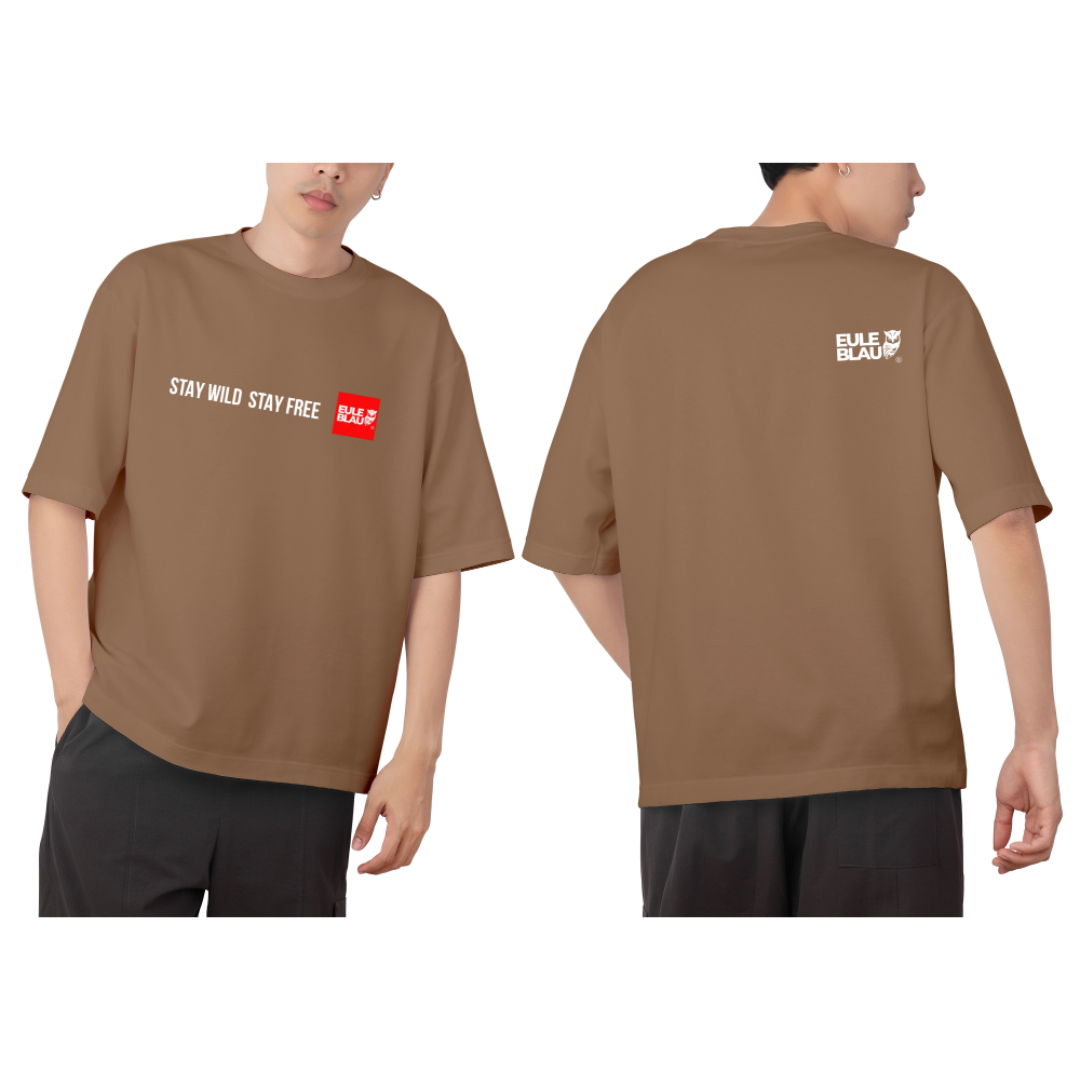 polera unisex stay wild stay free moca