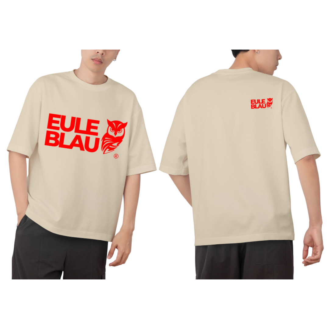 Polera unisex wildcore off white/red